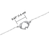Double Dolphin Sterling Silver Anklet TBG382 - Bracelets